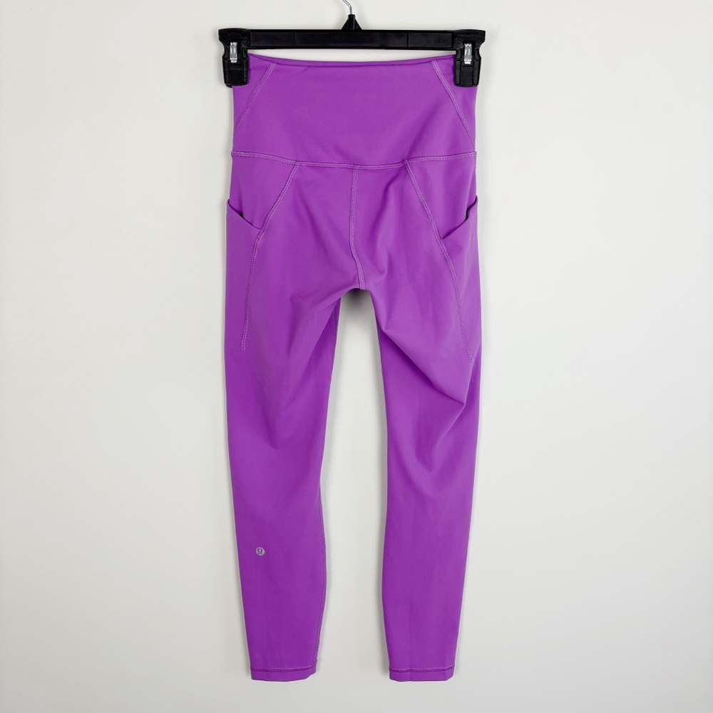 Lululemon Wunder Train High-Rise Tight with Pockets 25" Moonlit Magenta Size 4 - Picture 4 of 10